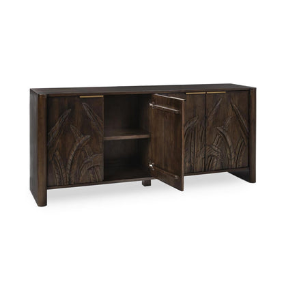 Ledro 4Dr Cabinet - Dark Brown