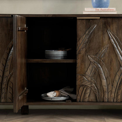 Ledro 4Dr Cabinet - Dark Brown