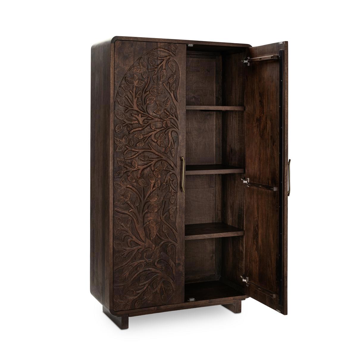 Albero Tall Cabinet - Kona Brown
