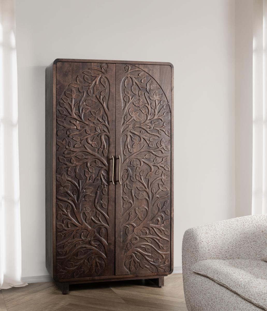 Albero Tall Cabinet - Kona Brown