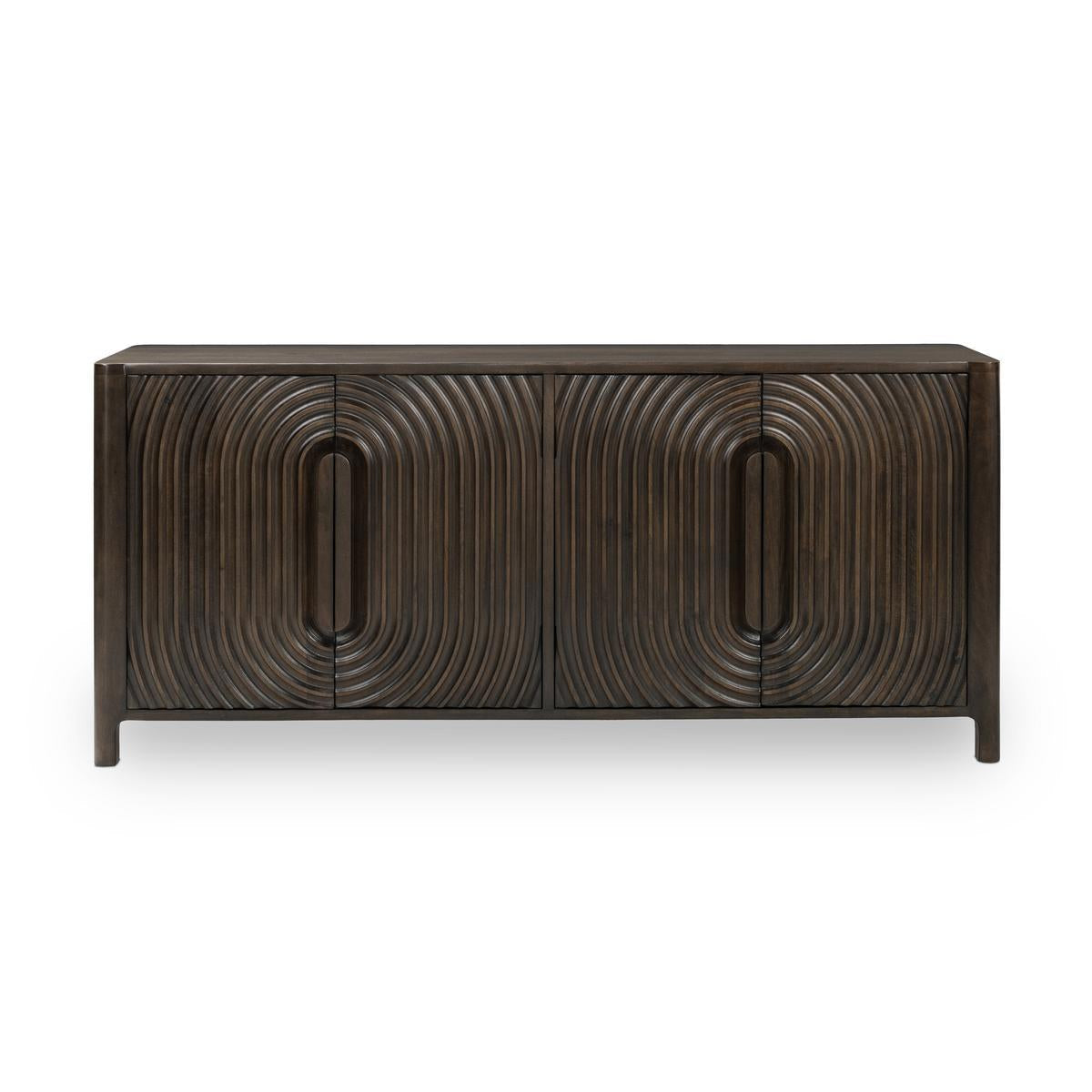 Colson 4Dr Cabinet - Dark Brown