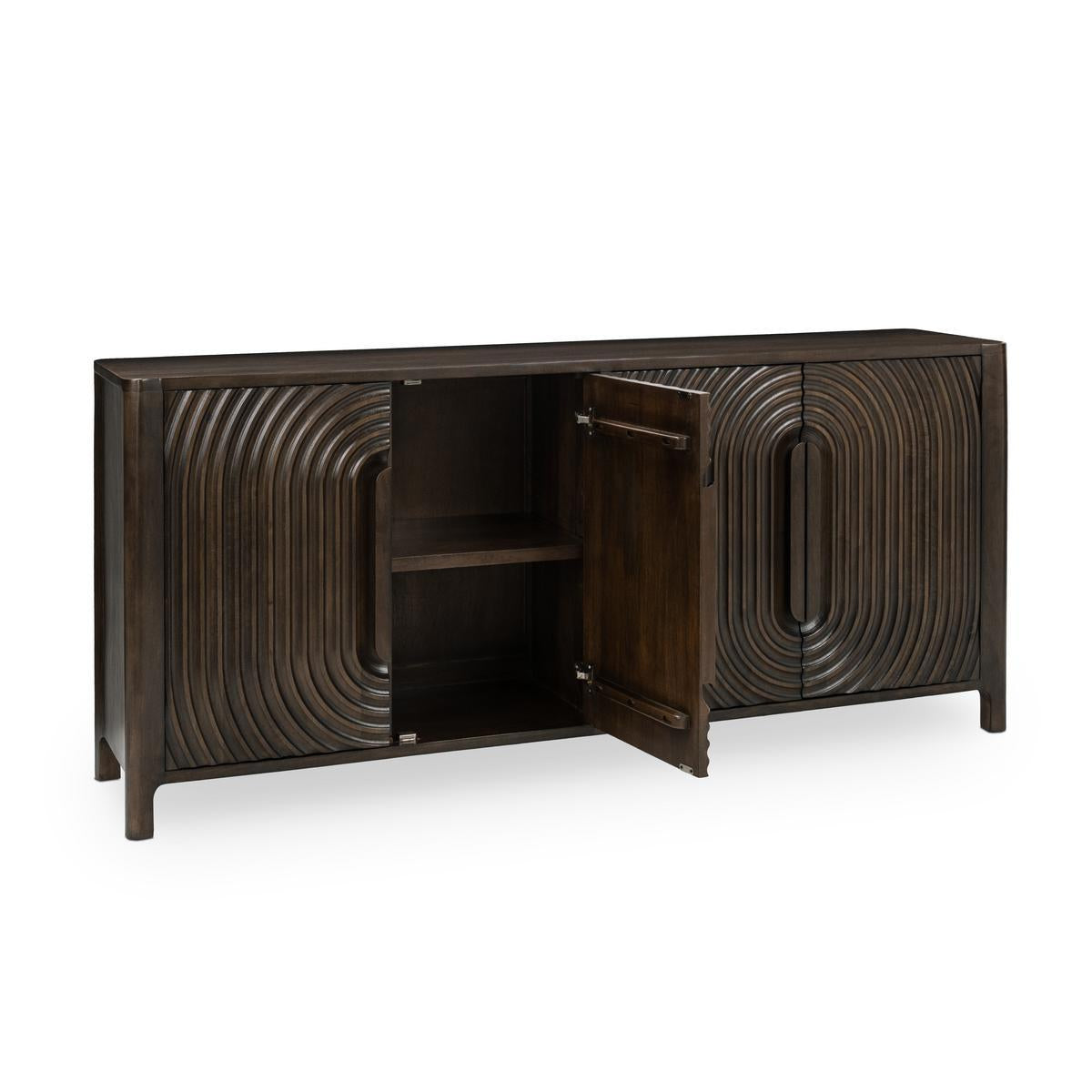Colson 4Dr Cabinet - Dark Brown