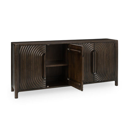 Colson 4Dr Cabinet - Dark Brown