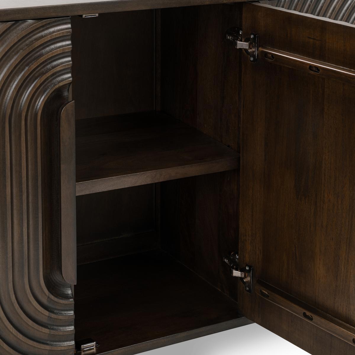 Colson 4Dr Cabinet - Dark Brown