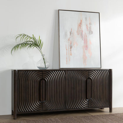 Colson 4Dr Cabinet - Dark Brown
