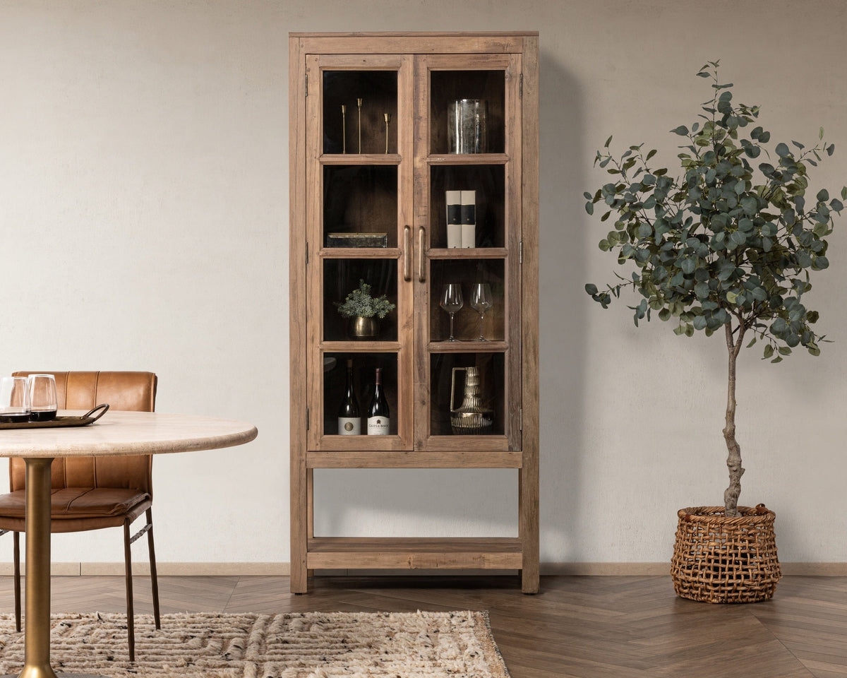 Kharga Reclaimed Wood Tall Cabinet - Natural