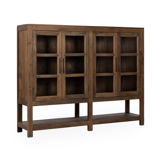 Kharga Reclaimed Wood 4Dr Cabinet - Natural