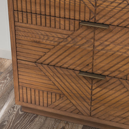 Santa Clara 6Dwr Dresser - Caramel Brown