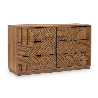 Santa Clara 6Dwr Dresser - Caramel Brown