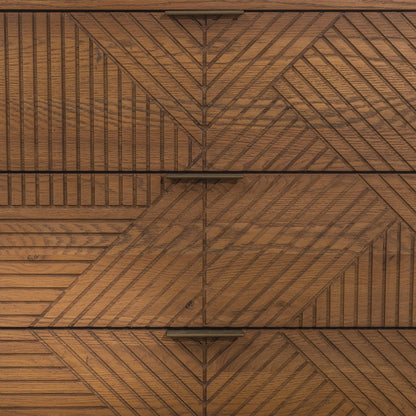 Santa Clara 6Dwr Dresser - Caramel Brown