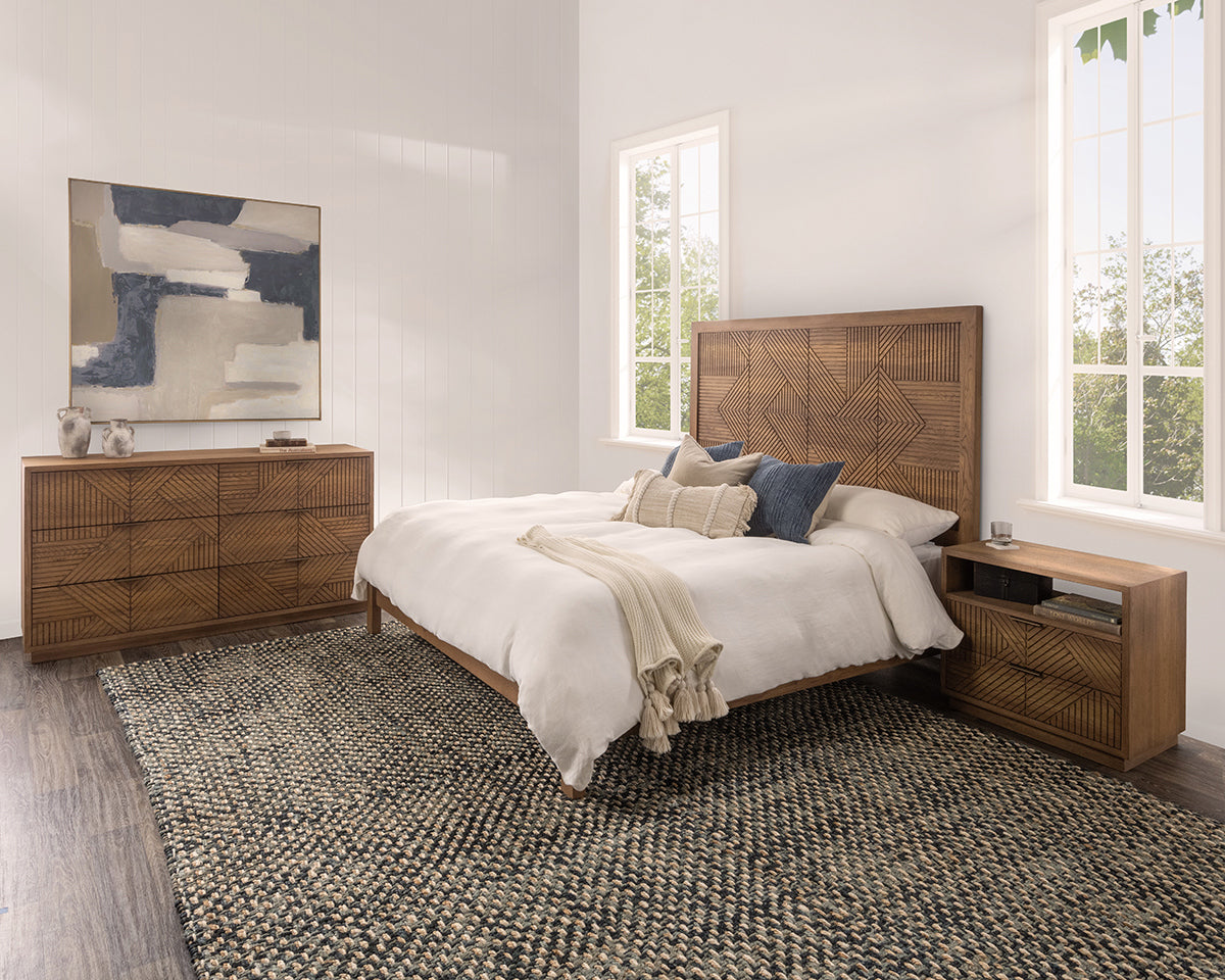 Santa Clara 6Dwr Dresser - Caramel Brown