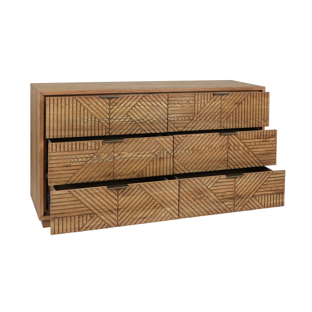 Santa Clara 6Dwr Dresser - Caramel Brown