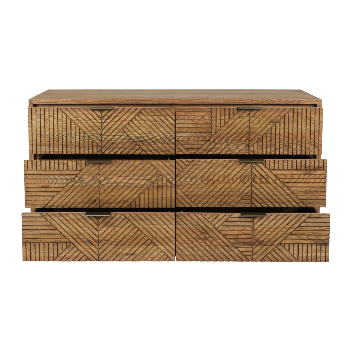 Santa Clara 6Dwr Dresser - Caramel Brown