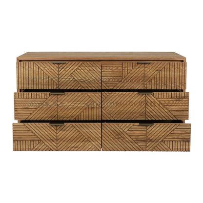 Santa Clara 6Dwr Dresser - Caramel Brown