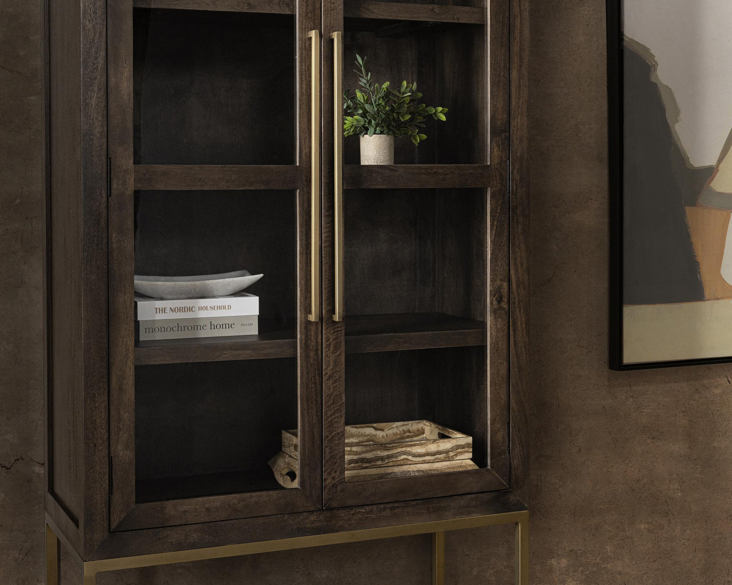 Freemont Tall Cabinet - Kona Brown