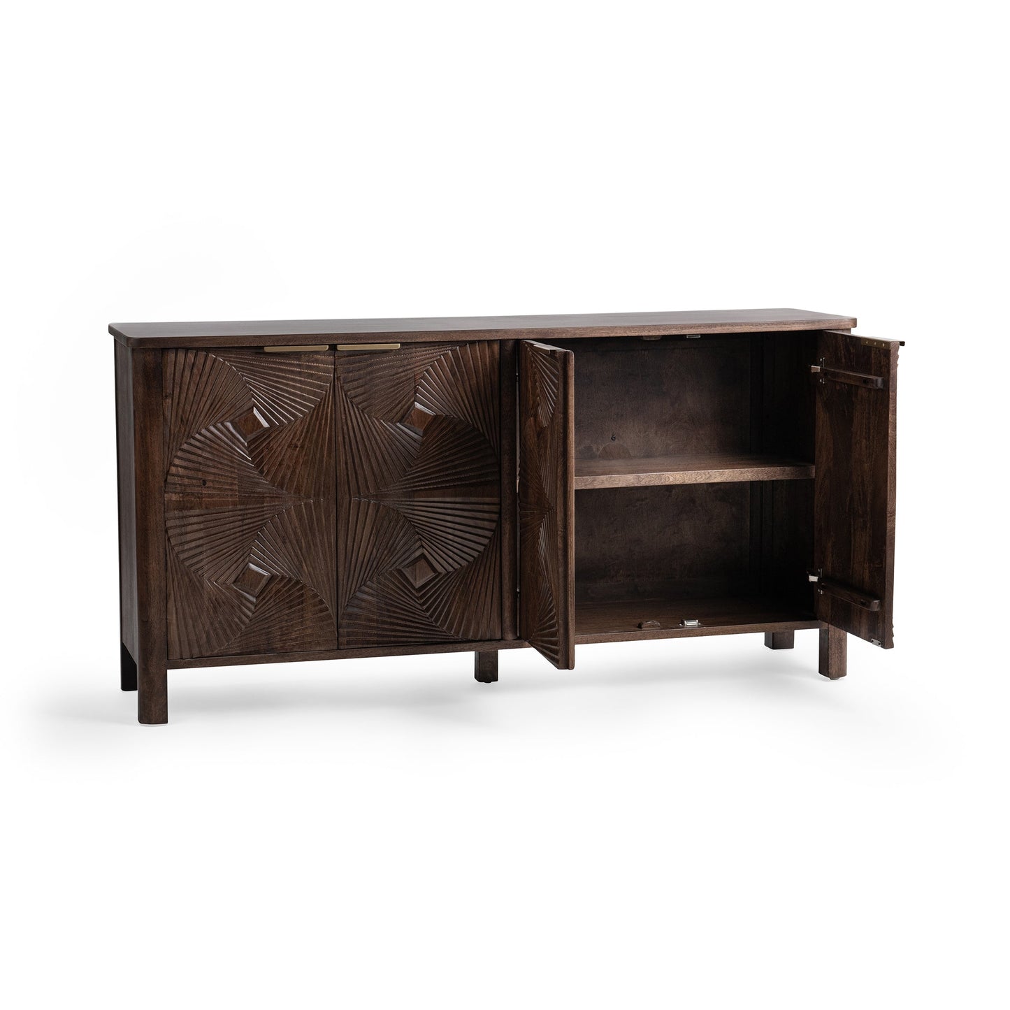 Lina 4 Door Cabinet - Kona Brown