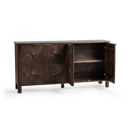 Lina 4 Door Cabinet - Kona Brown