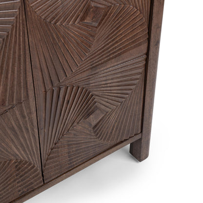 Lina 4 Door Cabinet - Kona Brown