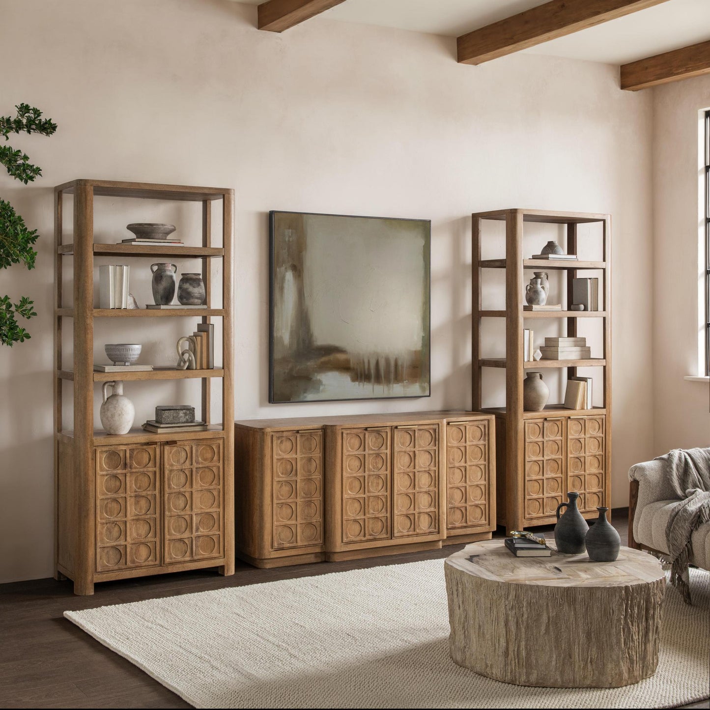 Cleveland 4 Door Cabinet - Sandy Taupe