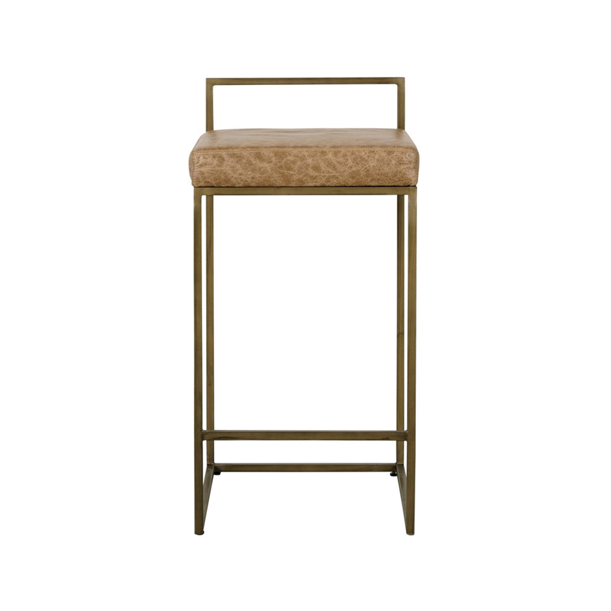 Belfort Leather Counter Stool - Sedona Brown