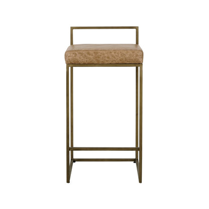 Belfort Leather Counter Stool - Sedona Brown