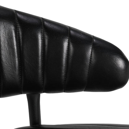 Umbria Leather Counter Stool - Midnight Raven