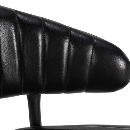 Umbria Leather Bar Stool - Midnight Raven