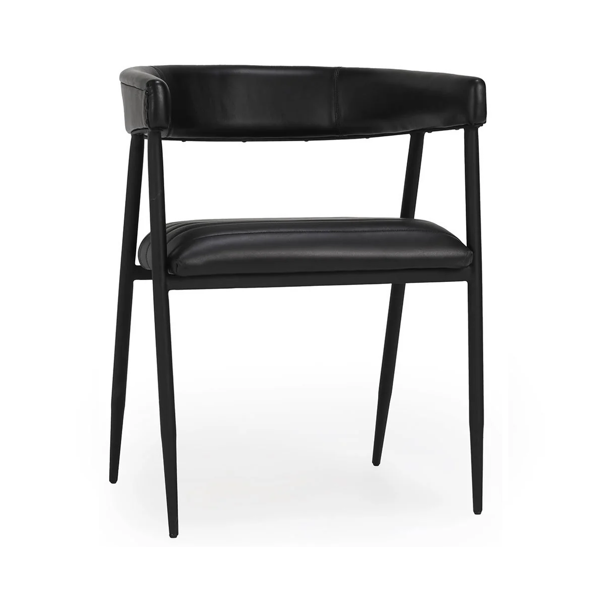 Preston Leather Dining Chair - Midnight Raven