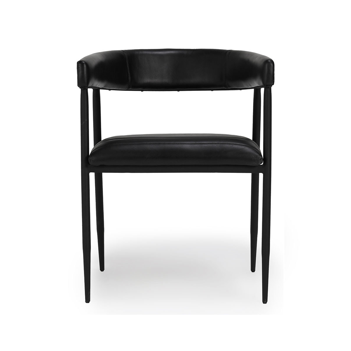 Preston Leather Dining Chair - Midnight Raven