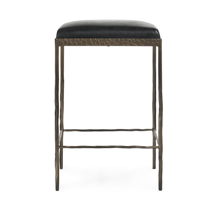 Bose Leather Counter Stool - Onyx Black