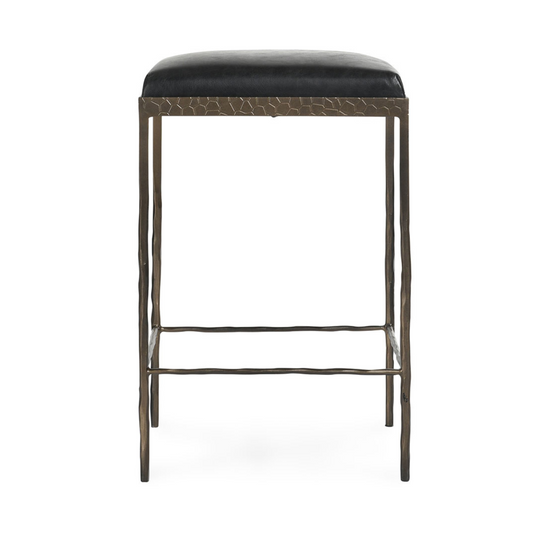 Bose Leather Counter Stool - Onyx Black