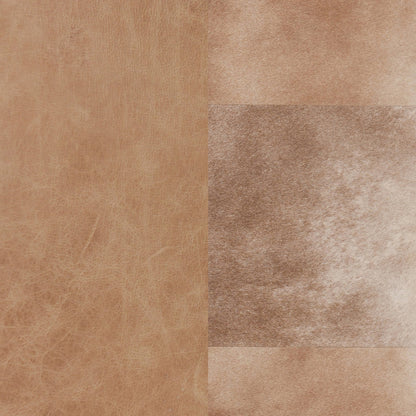 Lathe Leather/Hide Accent Chair - Sedona Brown