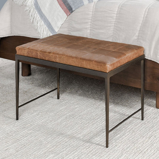 Malo Leather Bench - Sedona Brown