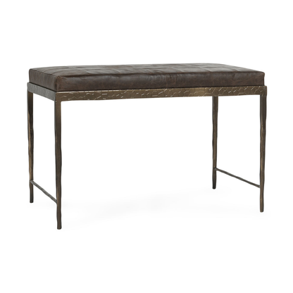Malo Leather Bench - Cocoa Brown