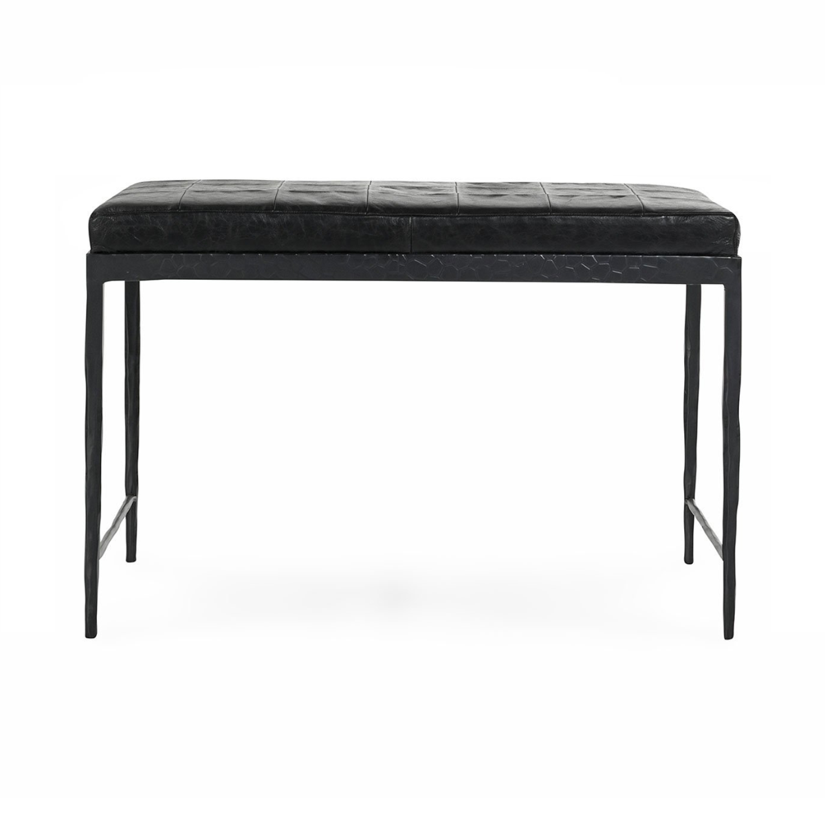 Malo Leather Bench - Onyx Black