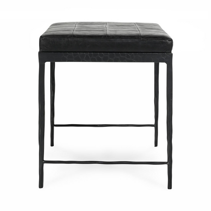 Malo Leather Bench - Onyx Black