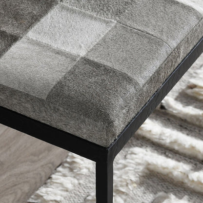 Achen Hide Bench - Sparrow Gray