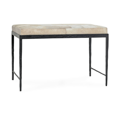 Achen Hide Bench - Dusty Cream