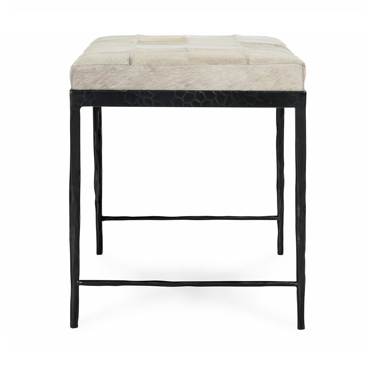 Achen Hide Bench - Dusty Cream
