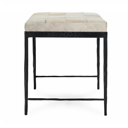 Achen Hide Bench - Dusty Cream