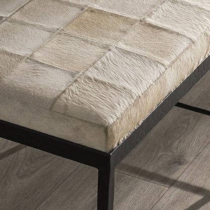 Achen Hide Bench - Dusty Cream