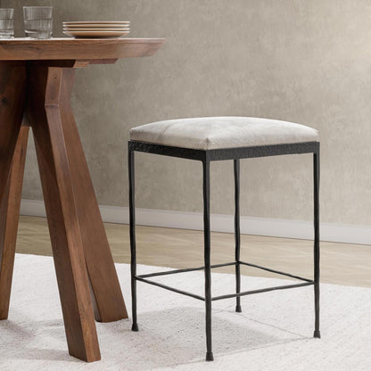 Bose Hide Counter Stool - Dusty Cream