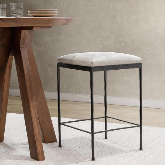 Bose Hide Counter Stool - Dusty Cream