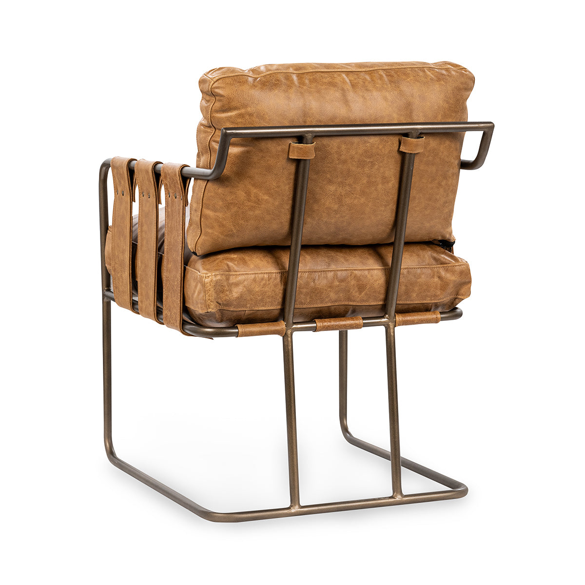 Strapling Leather Dining Chair - Sedona Brown