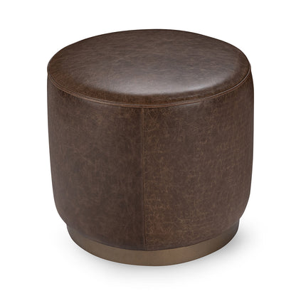 Clair Round Accent Stool - Cocoa Brown