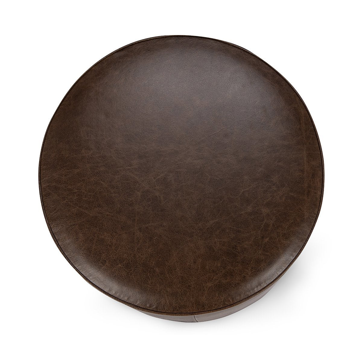 Clair Round Accent Stool - Cocoa Brown