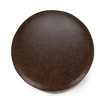 Clair Round Accent Stool - Cocoa Brown