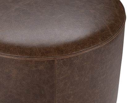Clair Round Accent Stool - Cocoa Brown