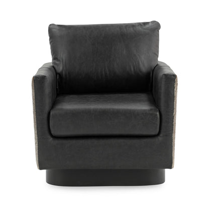 Lathe Hide Accent Chair - Rustic Shadow