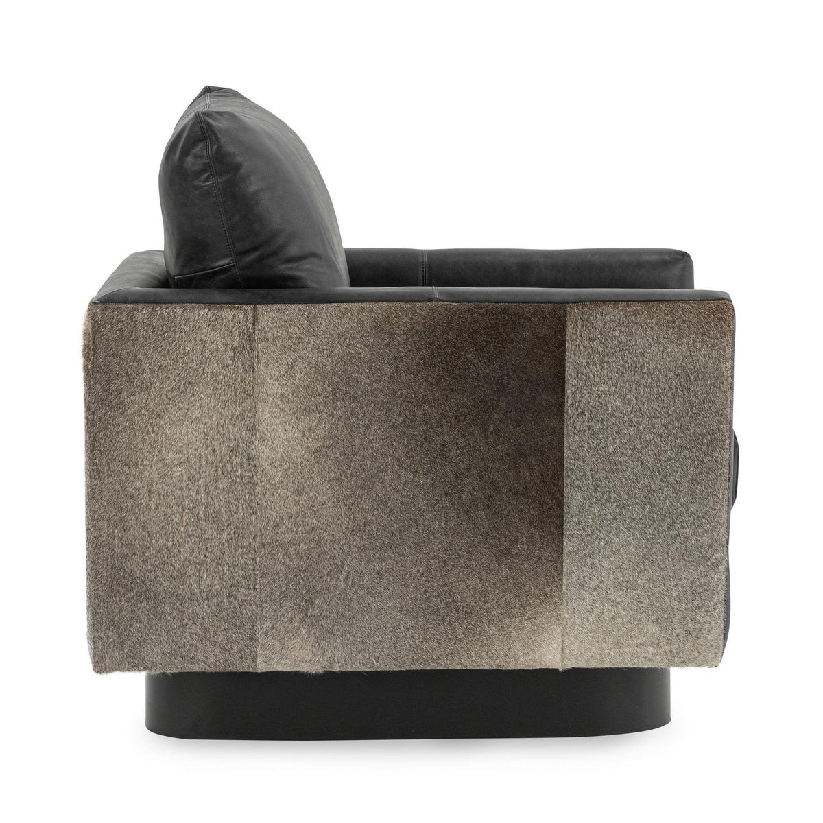 Lathe Hide Accent Chair - Rustic Shadow